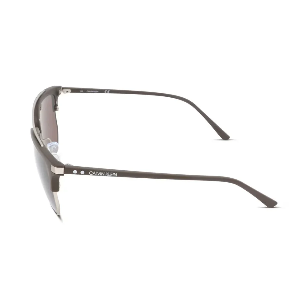 Calvin Klein CK19301S Men's Clubmaster Sunglasses Matte Brown 54-18-140